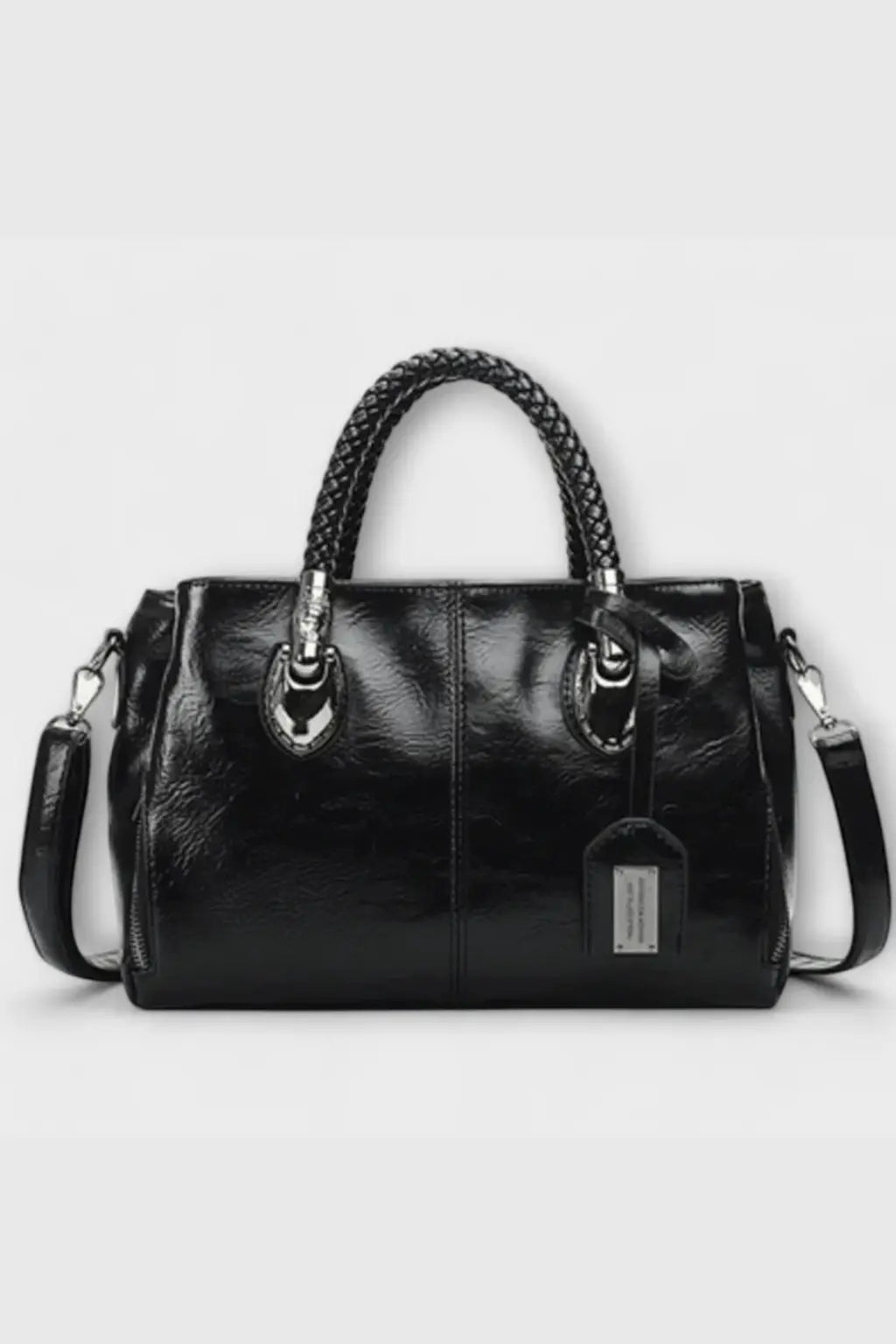 Valencia | Women Braided Handle Structured Handbag TARHUS