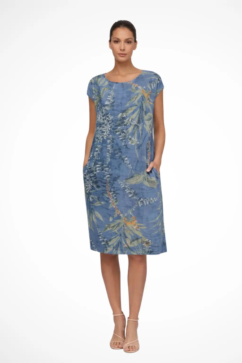 Ivy | Women Casual Relaxed Fit Summer Dress with Botanical Print TARHUS  Dresses