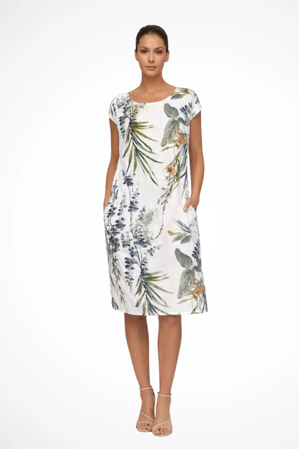Ivy | Women Casual Relaxed Fit Summer Dress with Botanical Print TARHUS  Dresses