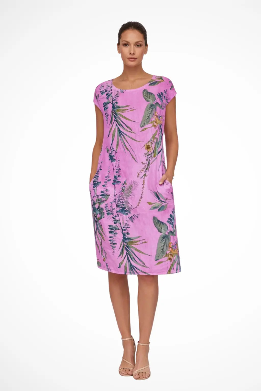 Ivy | Women Casual Relaxed Fit Summer Dress with Botanical Print TARHUS  Dresses