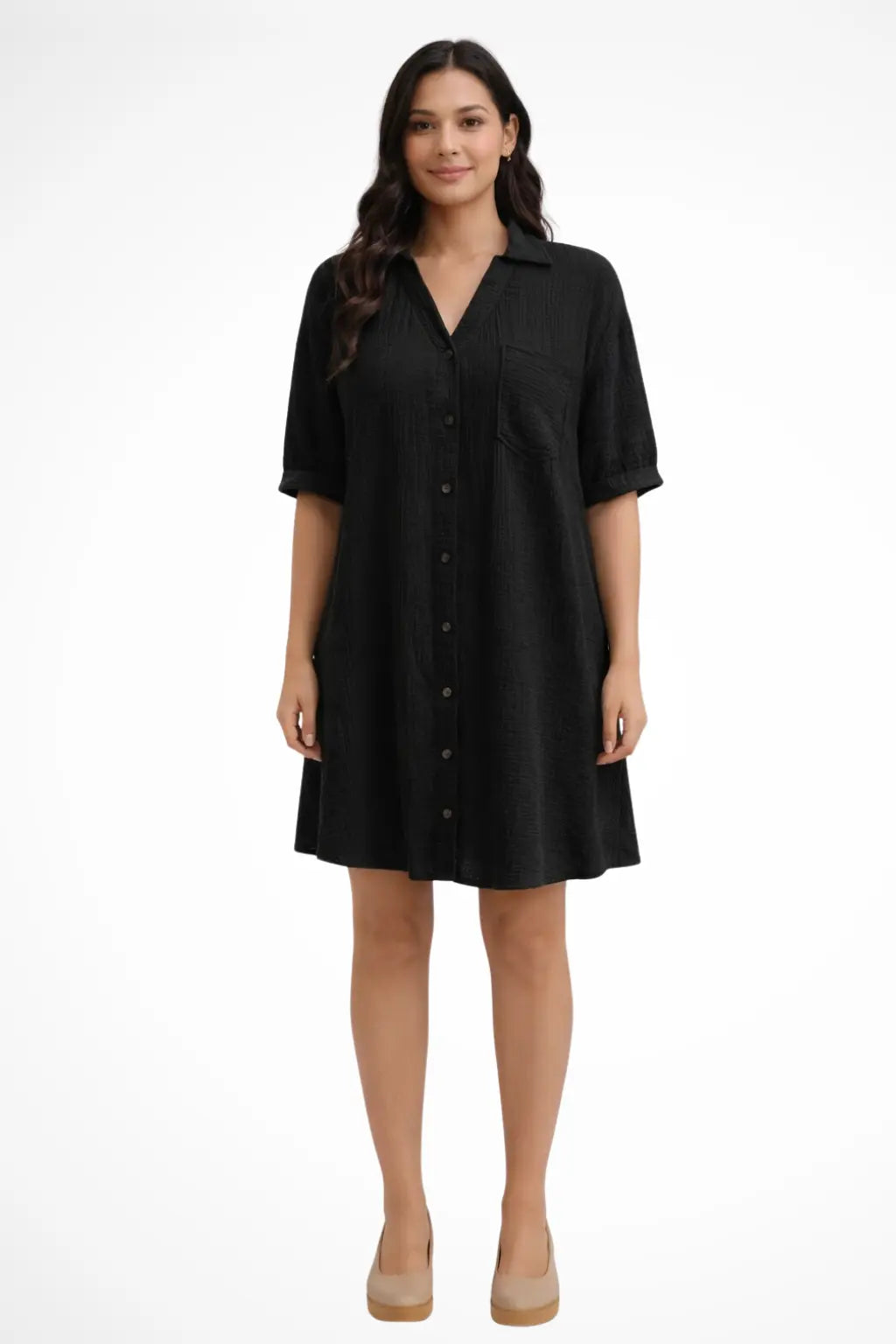 Rosalind | Women’s Short Sleeve Button Up Shirt Midi Dress TARHUS  Summer Dresses