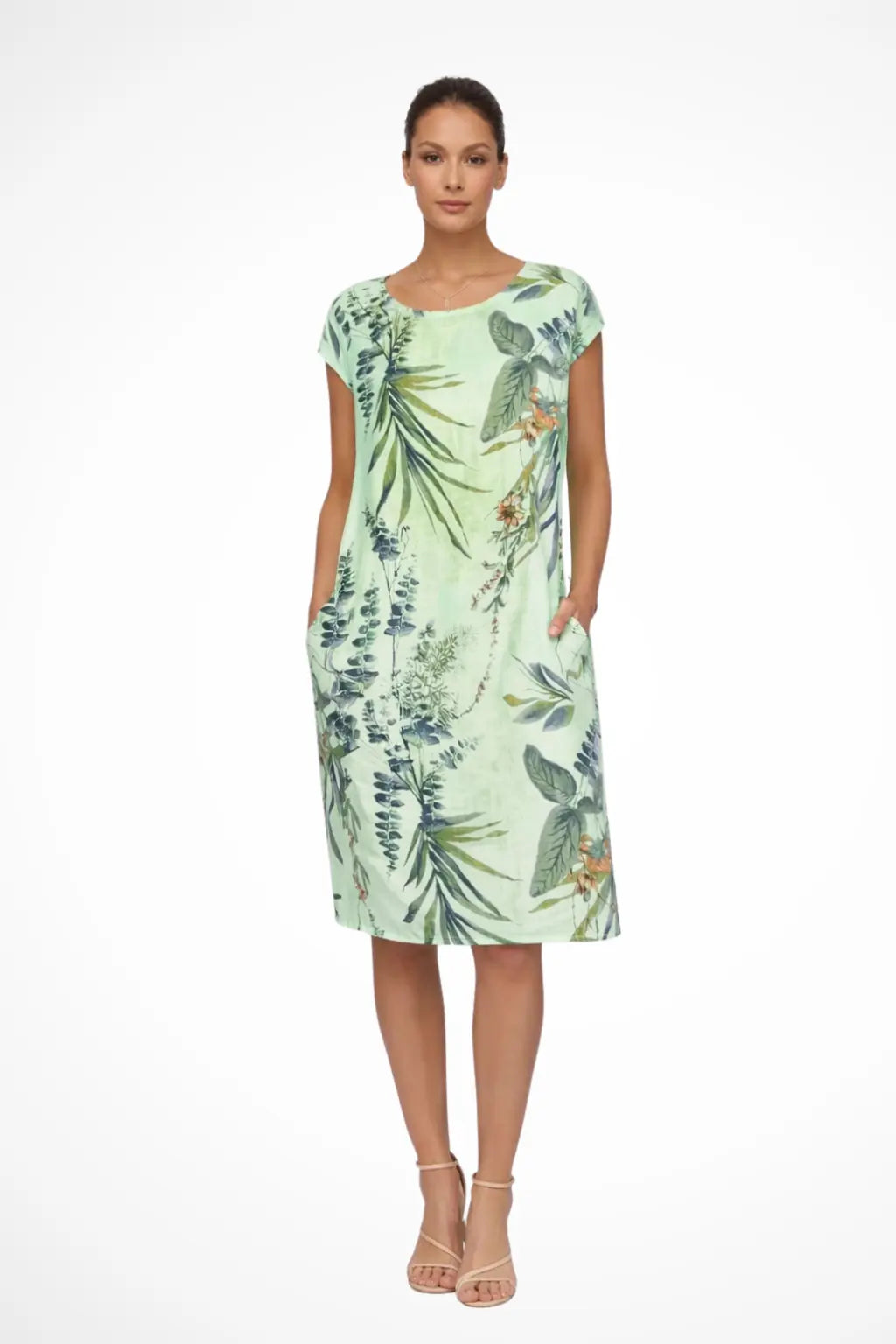 Ivy | Women Casual Relaxed Fit Summer Dress with Botanical Print TARHUS  Dresses