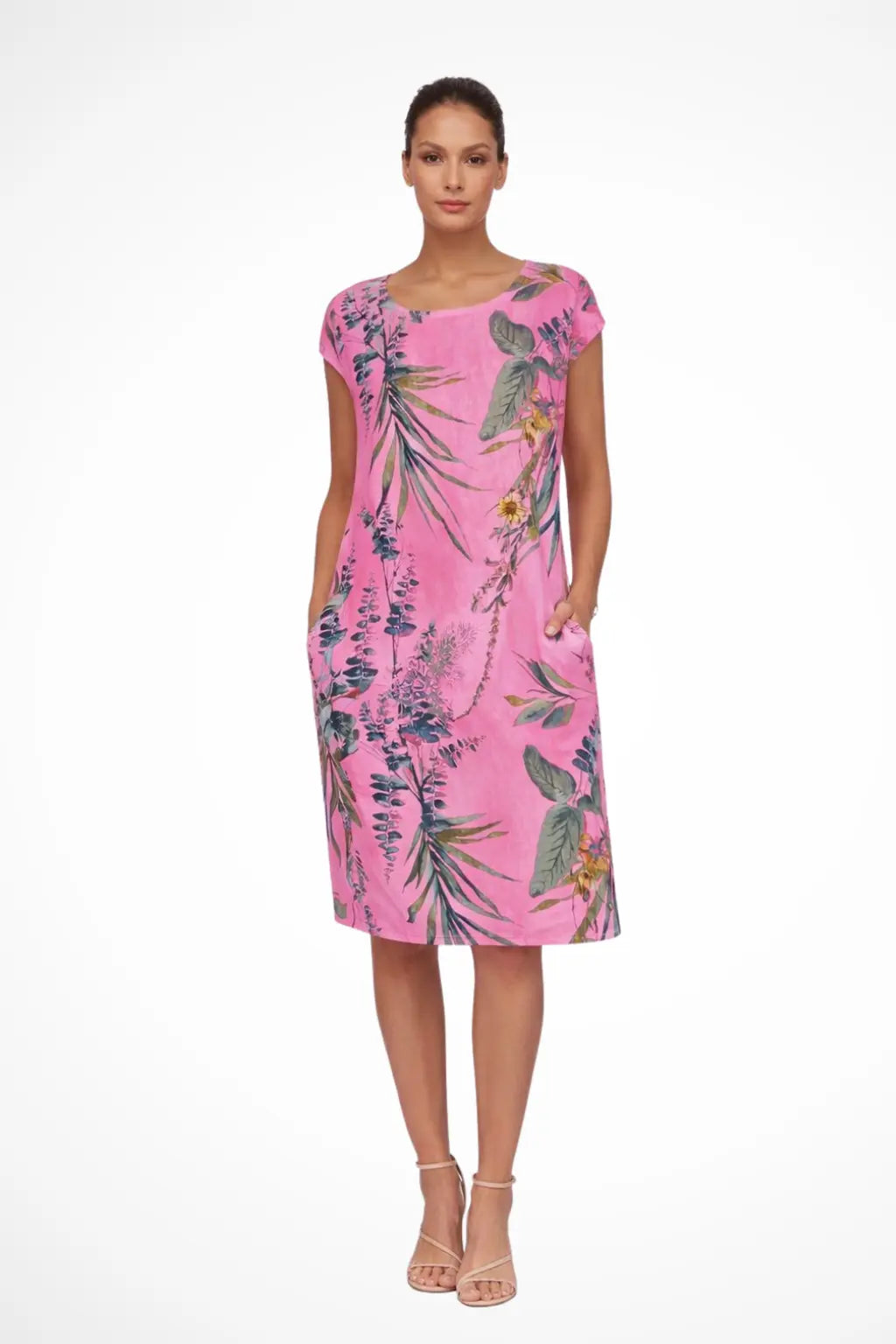 Ivy | Women Casual Relaxed Fit Summer Dress with Botanical Print TARHUS  Dresses