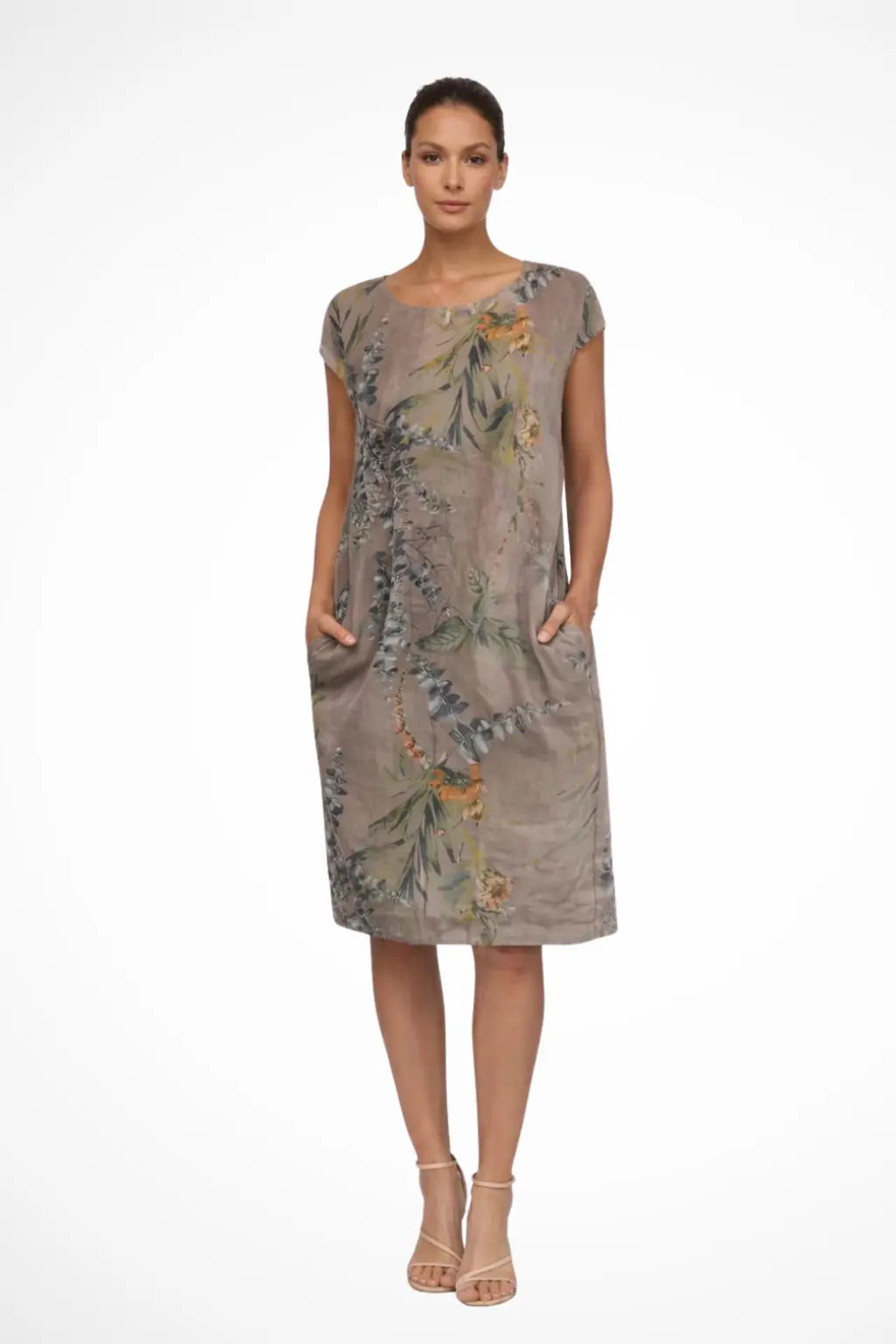 Ivy | Women Casual Relaxed Fit Summer Dress with Botanical Print TARHUS  Dresses