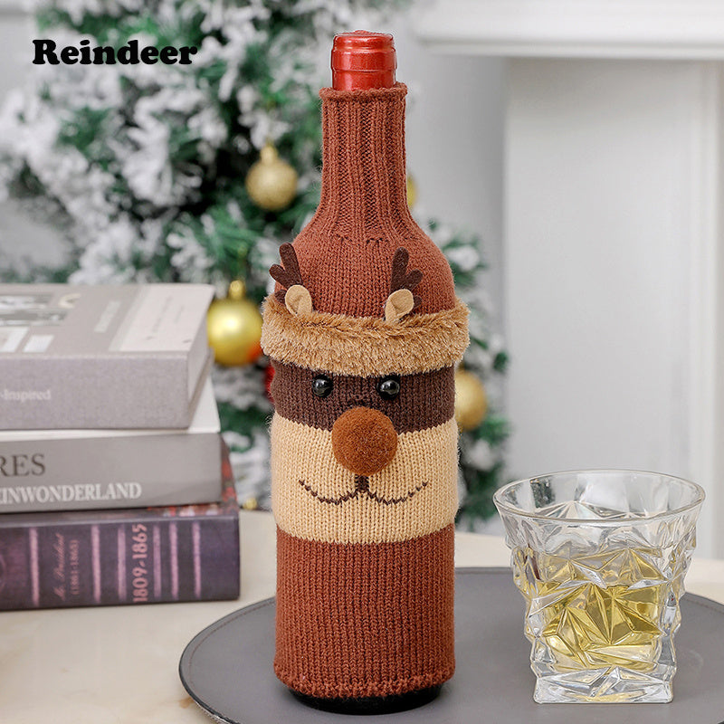 Knitted Christmas Wine Bottle Covers – Santa & Snowman Holiday Sleeves | FestiveSanta TARHUS  Christmas