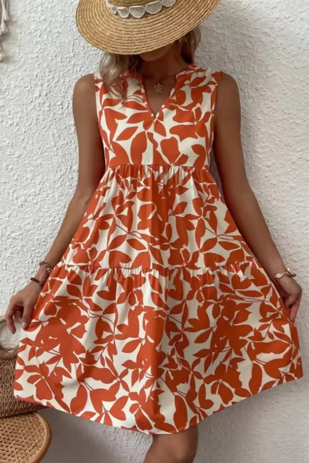 Amelia | Women Sleeveless V Neck Beach Boho Midi Dress TARHUS  Summer Dresses
