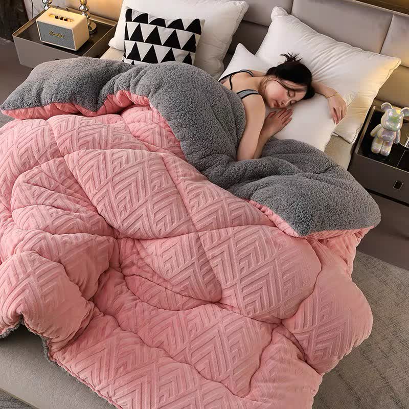 Thick Sherpa Winter Blanket with Quilt Core - TARHUS