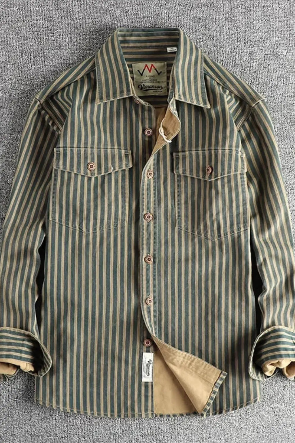 Noah | Men Washed Striped Shirt Loose Fit Long Sleeve Blouse TARHUS