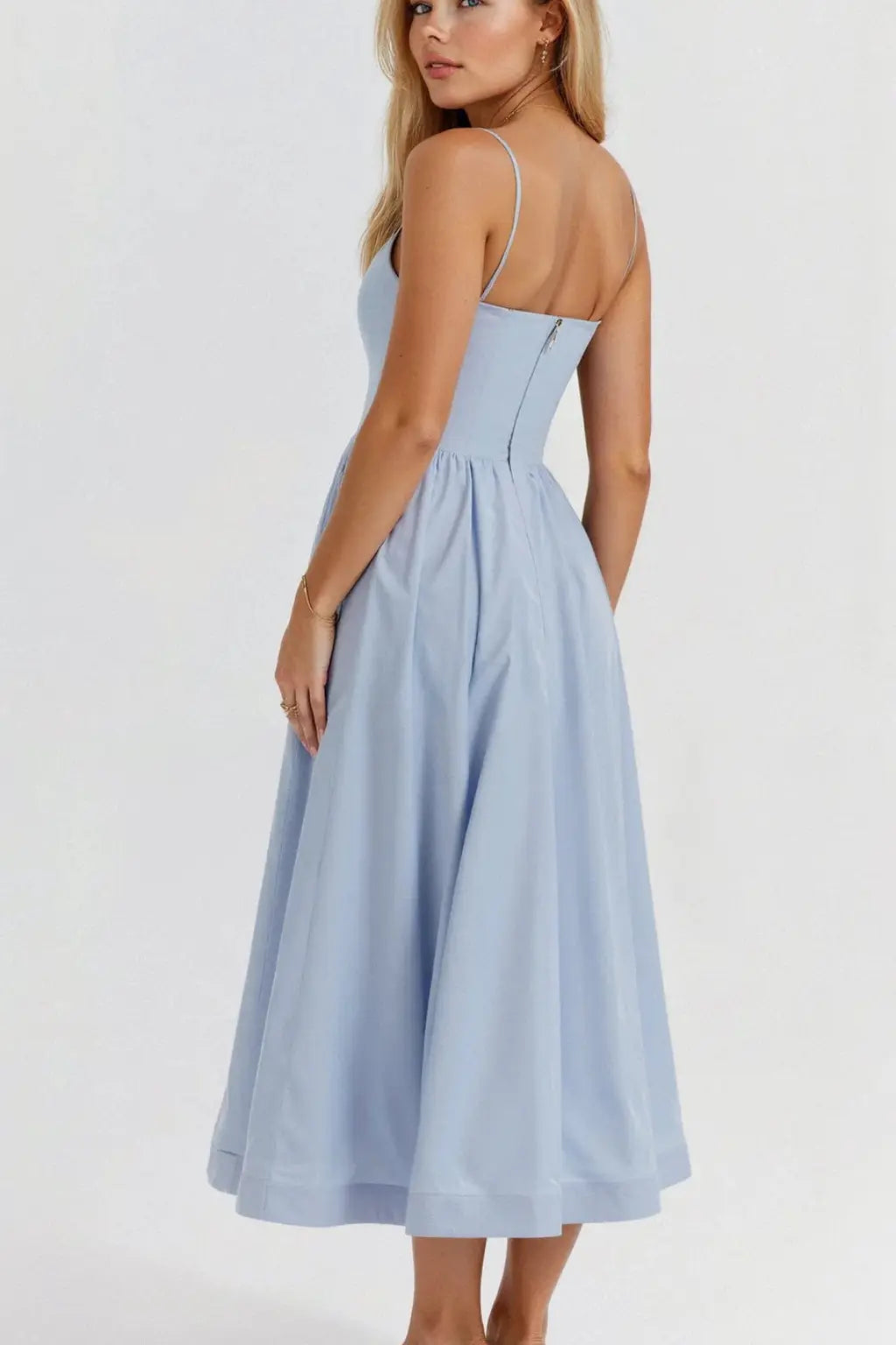 Aurevia | Women Ascot Style A Line Wedding Guest Midi Dress TARHUS