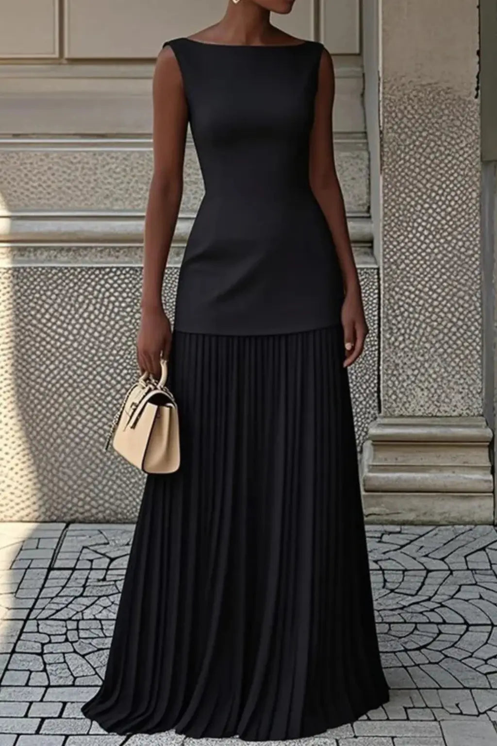 Eline | Women Elegant Pleated Formal Maxi Dress TARHUS