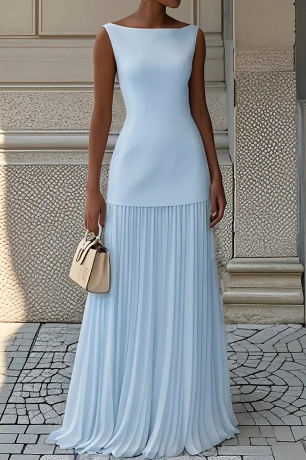 Eline | Women Elegant Pleated Formal Maxi Dress TARHUS