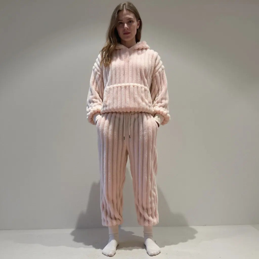 Fleece Tracksuit Set – Soft Hoodie + Jogger Pants for Men & Women | Everyday Loungewear - TARHUS