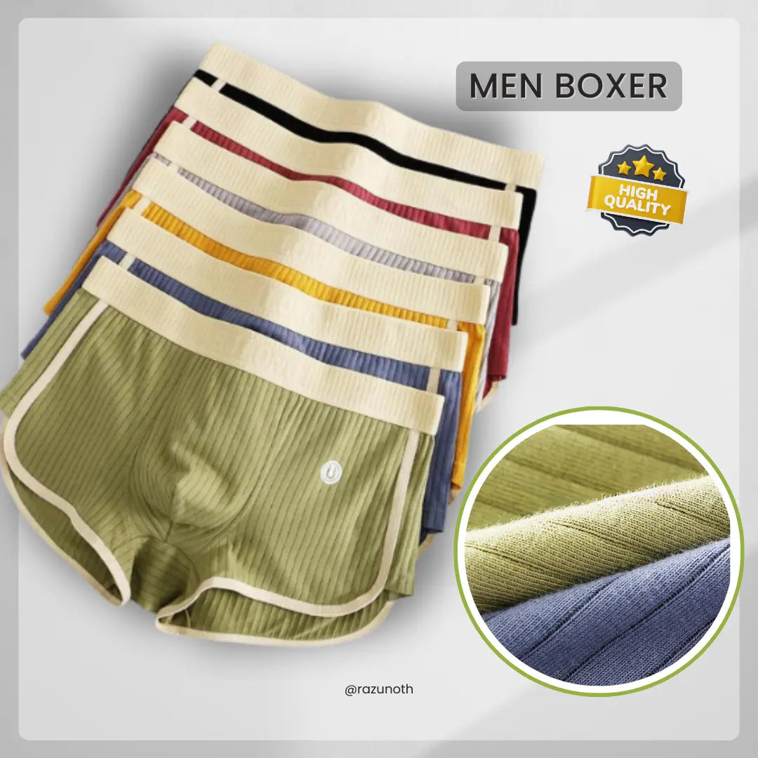 Men’s Breathable Cotton Boxer – Soft, Stretch Fit Underwear - TARHUS