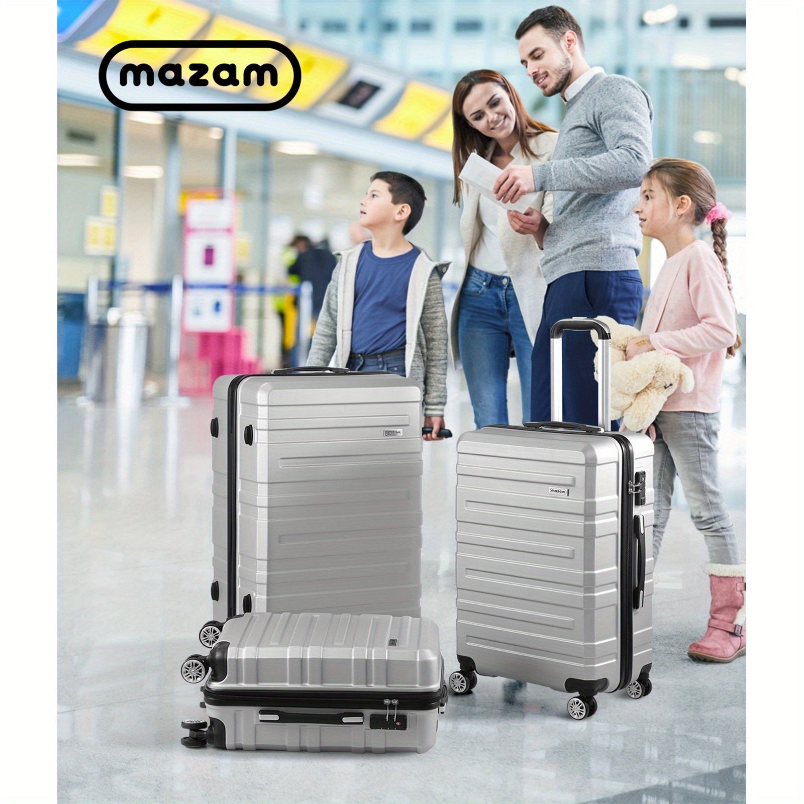 Mazam | 3-Piece Luggage Set – Hard Shell Spinner Suitcases with TSA Lock TARHUS  Outdoor & Survival