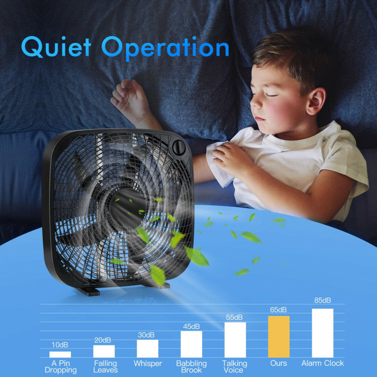 Vento | 50cm Box Fan – Portable Floor Cooling with 3 Speeds & Strong Airflow TARHUS  Air Cooler