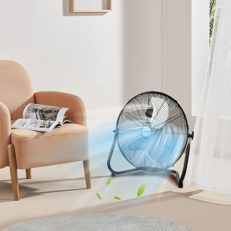 Aeronix | 50cm Floor Fan – High-Speed Metal Cooling with Adjustable Tilt & 3 Modes TARHUS  Air Cooler