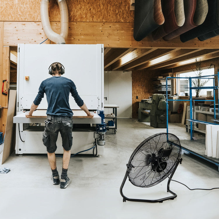 Aeronix | 50cm Floor Fan – High-Speed Metal Cooling with Adjustable Tilt & 3 Modes TARHUS  Air Cooler