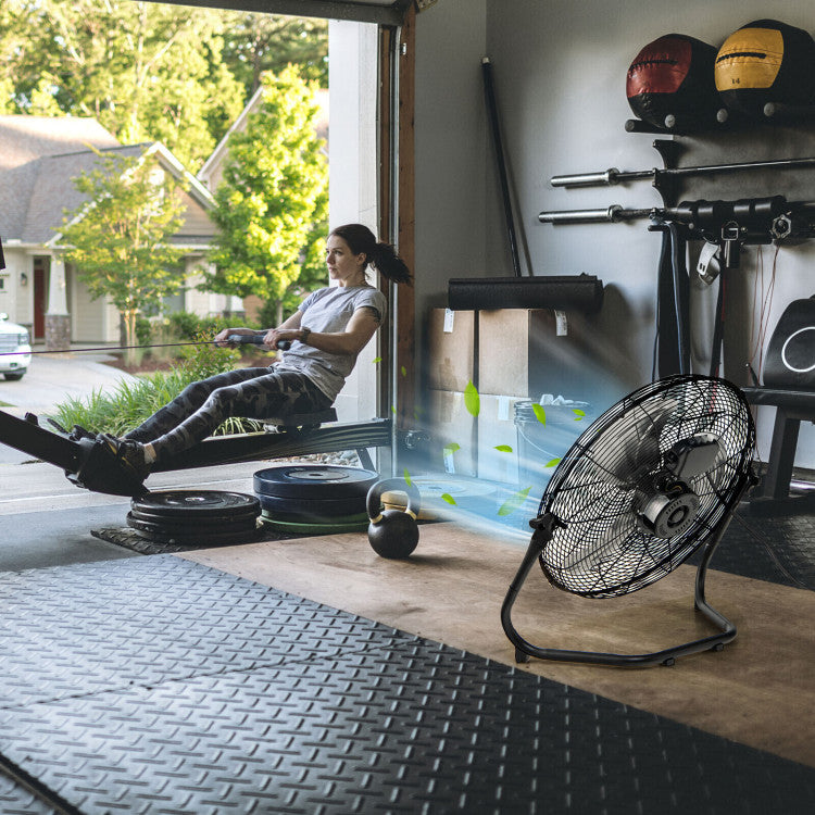 Aeronix | 50cm Floor Fan – High-Speed Metal Cooling with Adjustable Tilt & 3 Modes TARHUS  Air Cooler