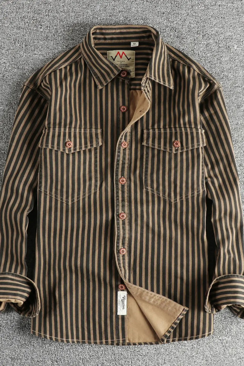 Noah | Men Washed Striped Shirt Loose Fit Long Sleeve Blouse TARHUS