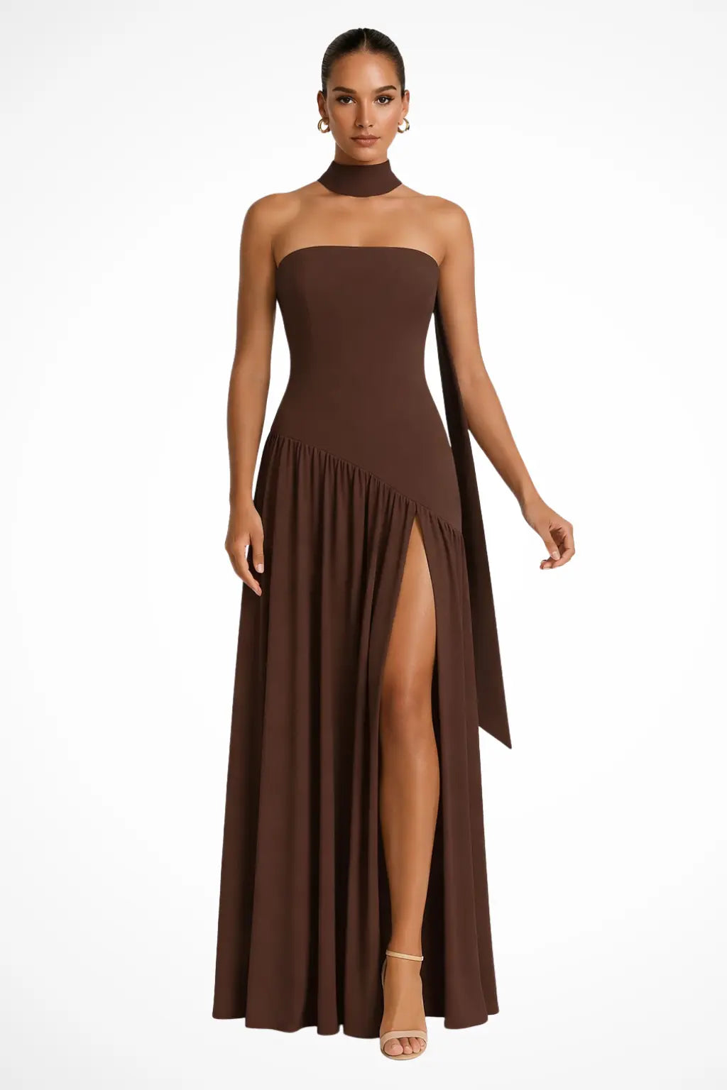 Yara | Women’s Strapless Maxi Dress with Side Slit TARHUS  Maxi Dress