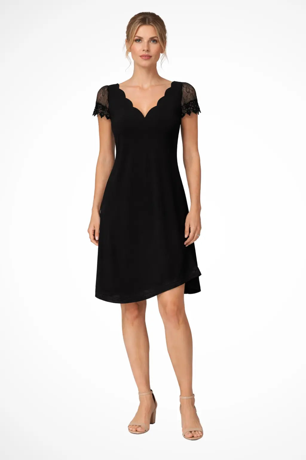 Harriet | Women Lace Sleeve Midi Wedding Guest Dress TARHUS  Dress