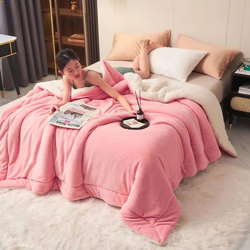 Luxury Double Velvet Throw Blanket – Ultra-Soft Solid Color Fleece Blanket for Sofa, Bed & Couch - TARHUS