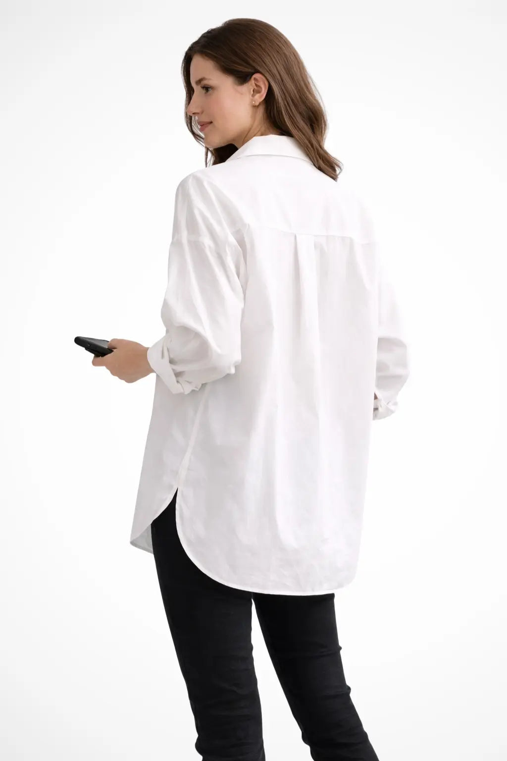 Selvyn | Women Oversized Button Down Long Sleeve Blouse TARHUS