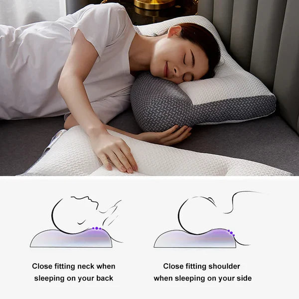 Orthopedic Memory Foam Neck Pillow – Support Pillow for Side & Back Sleepers, Ergonomic Contour Design - TARHUS
