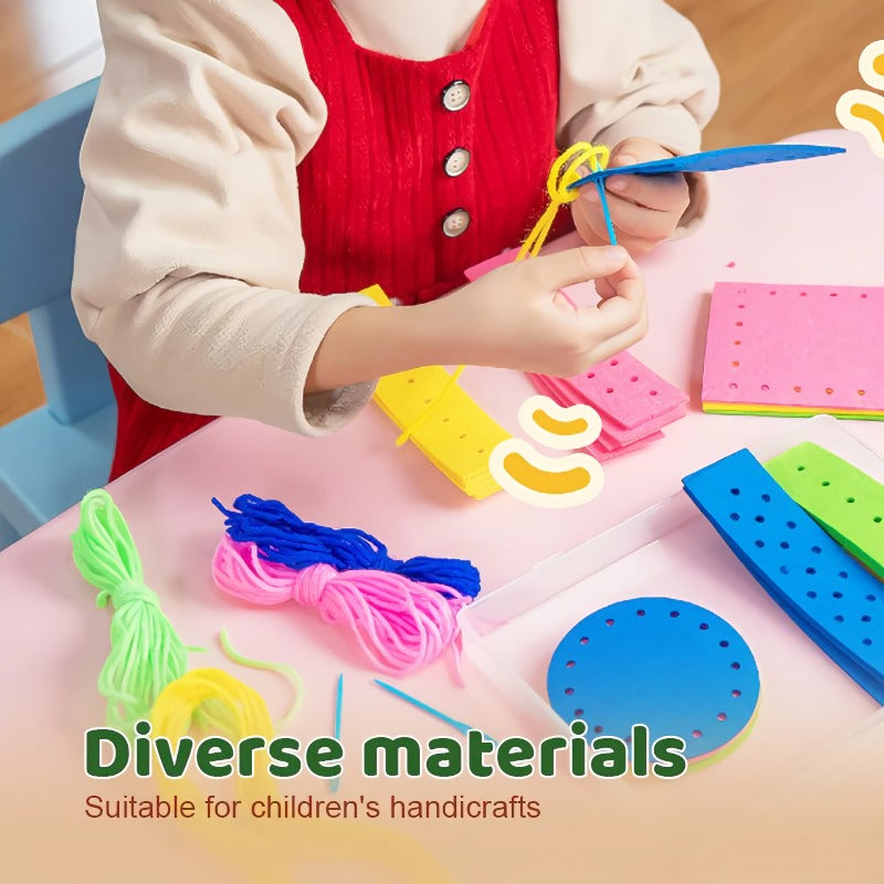 StitchJoy | DIY Embroidery Doll Set – Kids Craft Kit with Safe Tools & Colorful Yarn TARHUS  Children's Toys