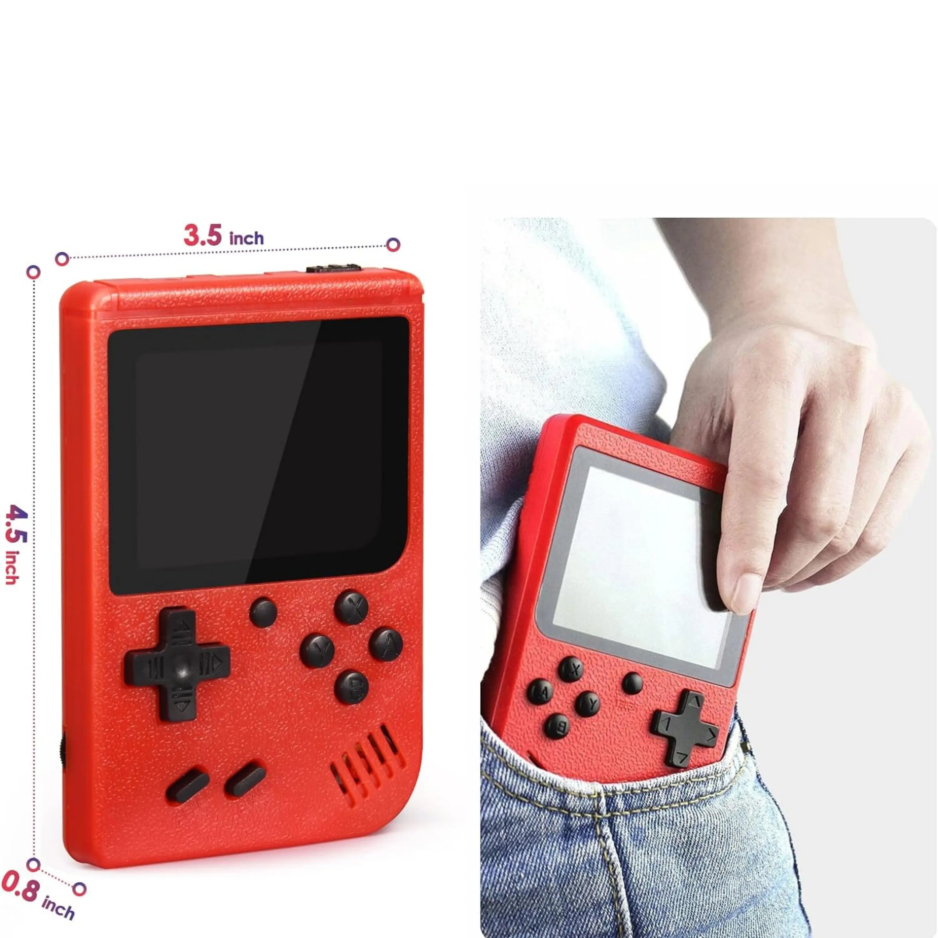 Retro Handheld Game Console – Portable Gaming Device with 400+ Classic Games | Rechargeable & Travel-Friendly - TARHUS