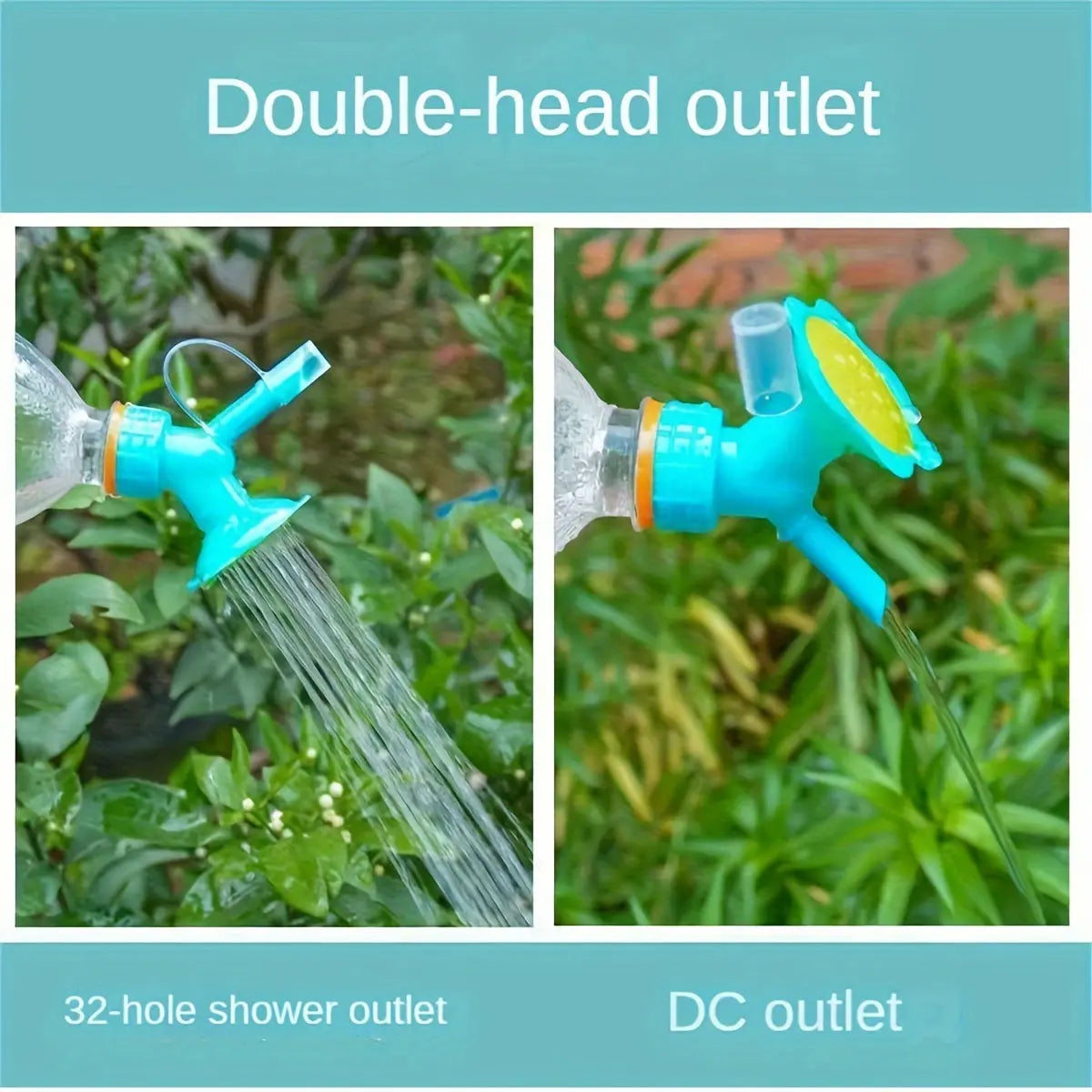 Dual-Use Watering Bottle Nozzle – Fits Standard Soda Bottles, Versatile Spray Head TARHUS  Garden