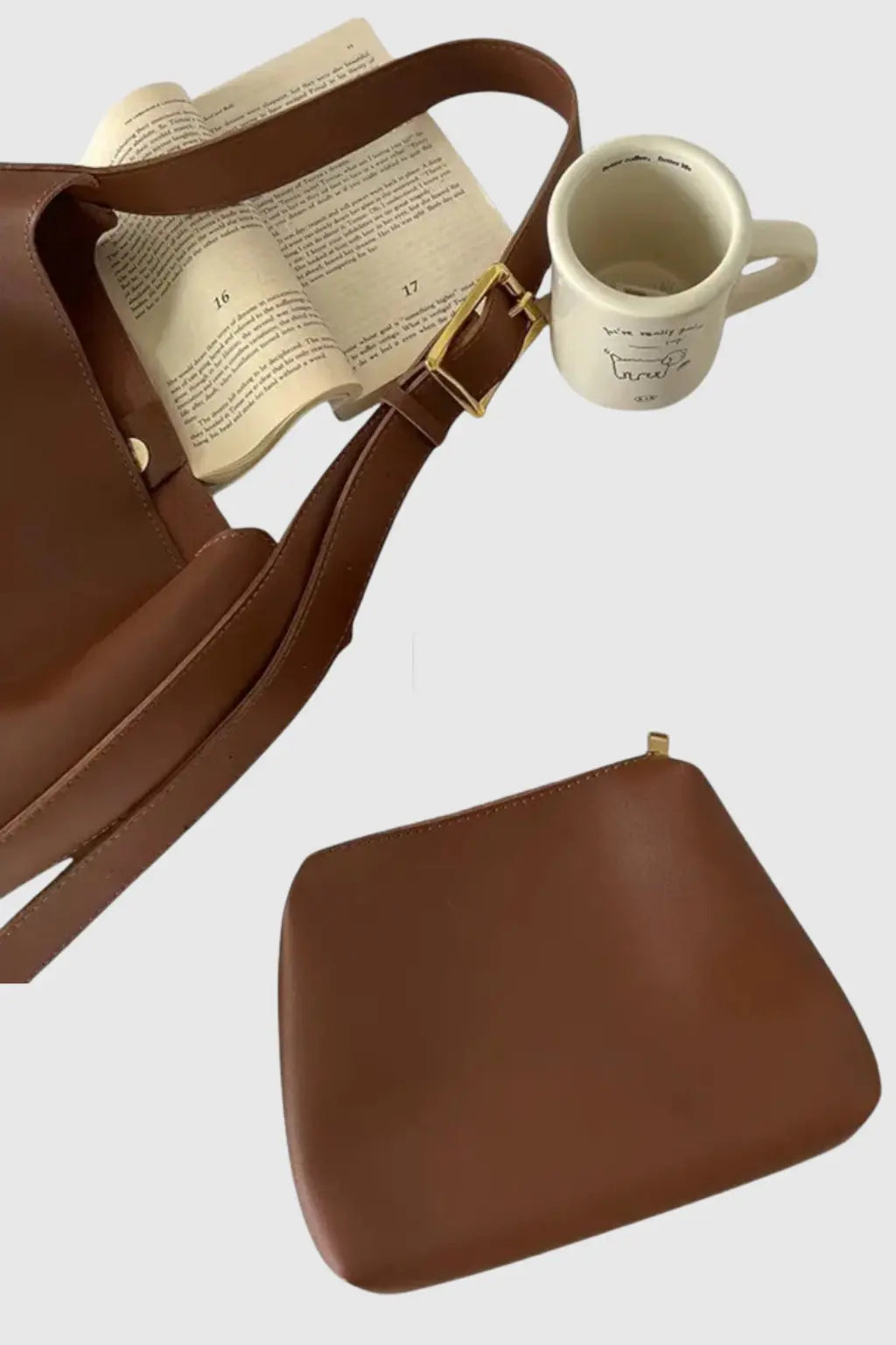 Lorne | Women Slouchy Gold Buckle Strap Shoulder Bag TARHUS