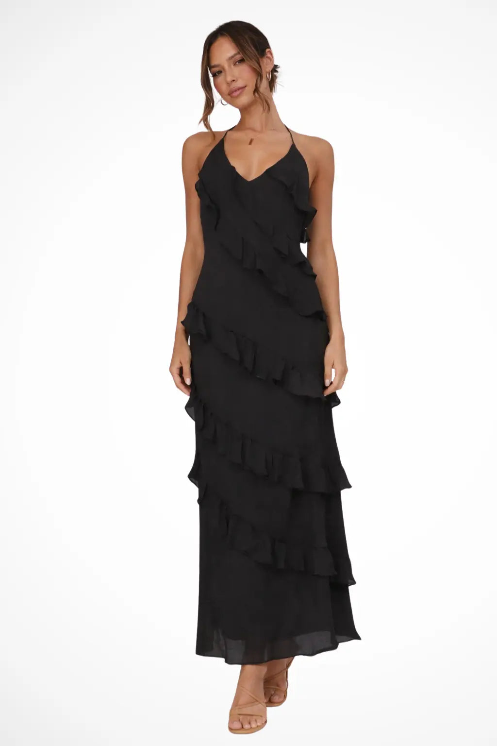 Freya | Women Halter Neck Ruffle Summer Maxi Dress TARHUS  Women's dress