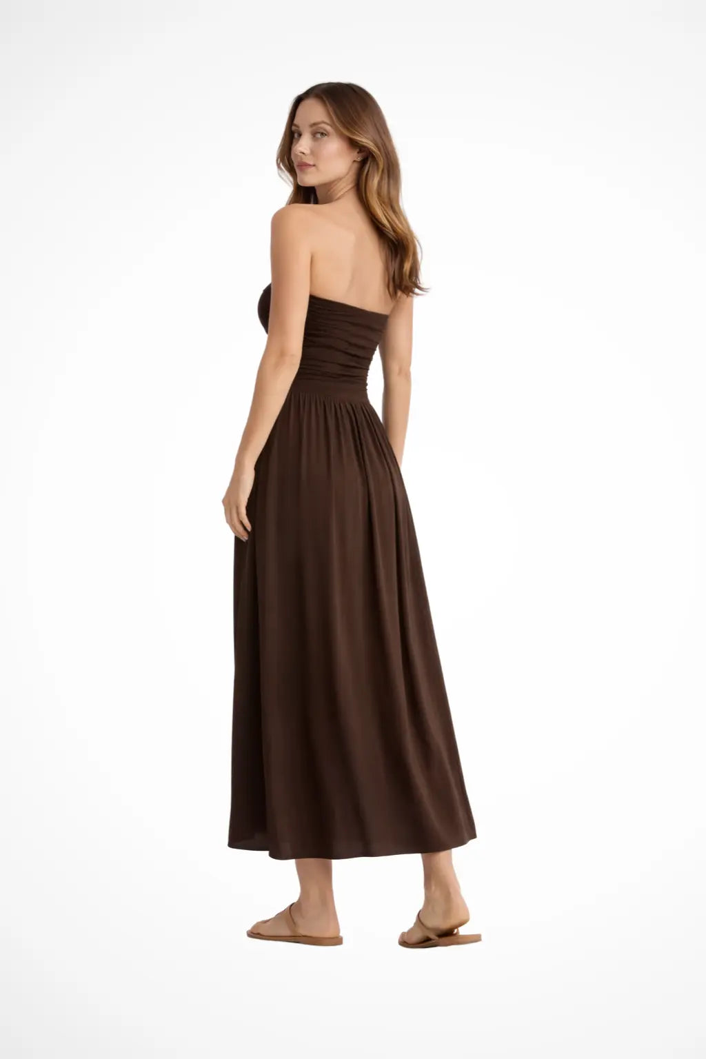 Isabella | Women’s Strapless Pleated Maxi Summer Dress TARHUS