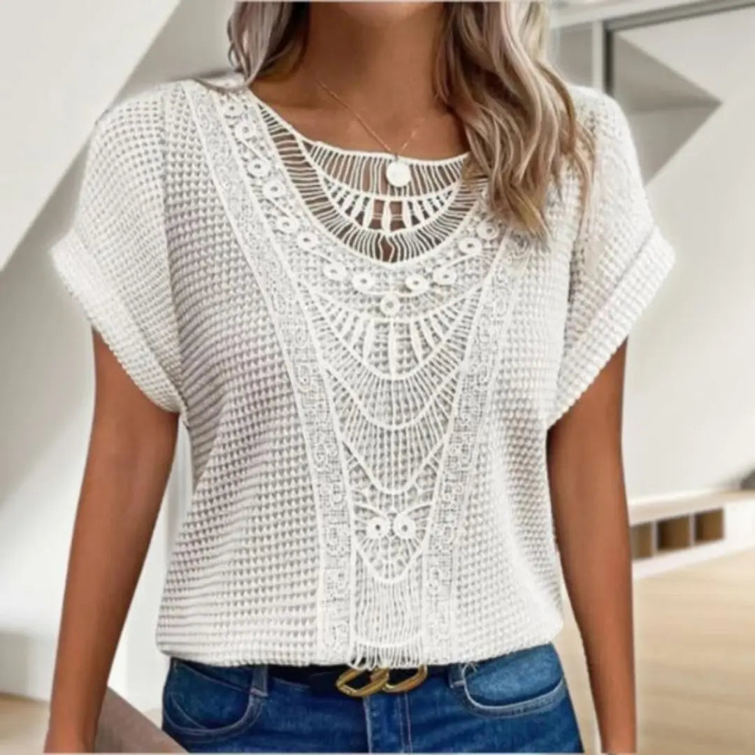 Boho Lace Knit Top - TARHUS