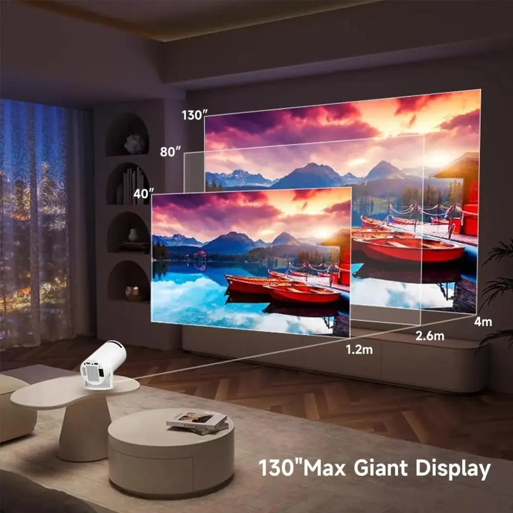 VistaCube Wireless Movie Projector - Portable Home Cinema - TARHUS