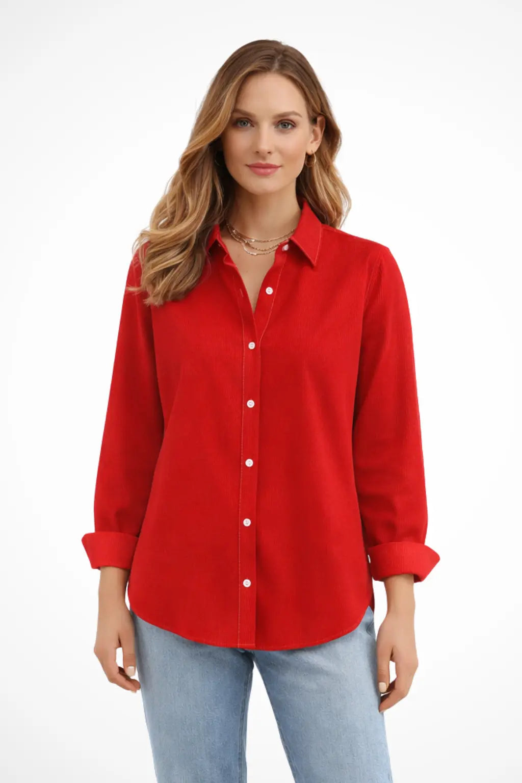 Darcy | Women Relaxed Fit Long Sleeve Collared Button Down Shirt TARHUS