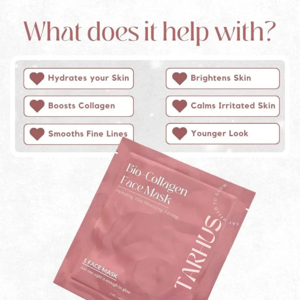 Bio Collagen Face Mask – Hydrating Sheet Mask TARHUS  Beauty