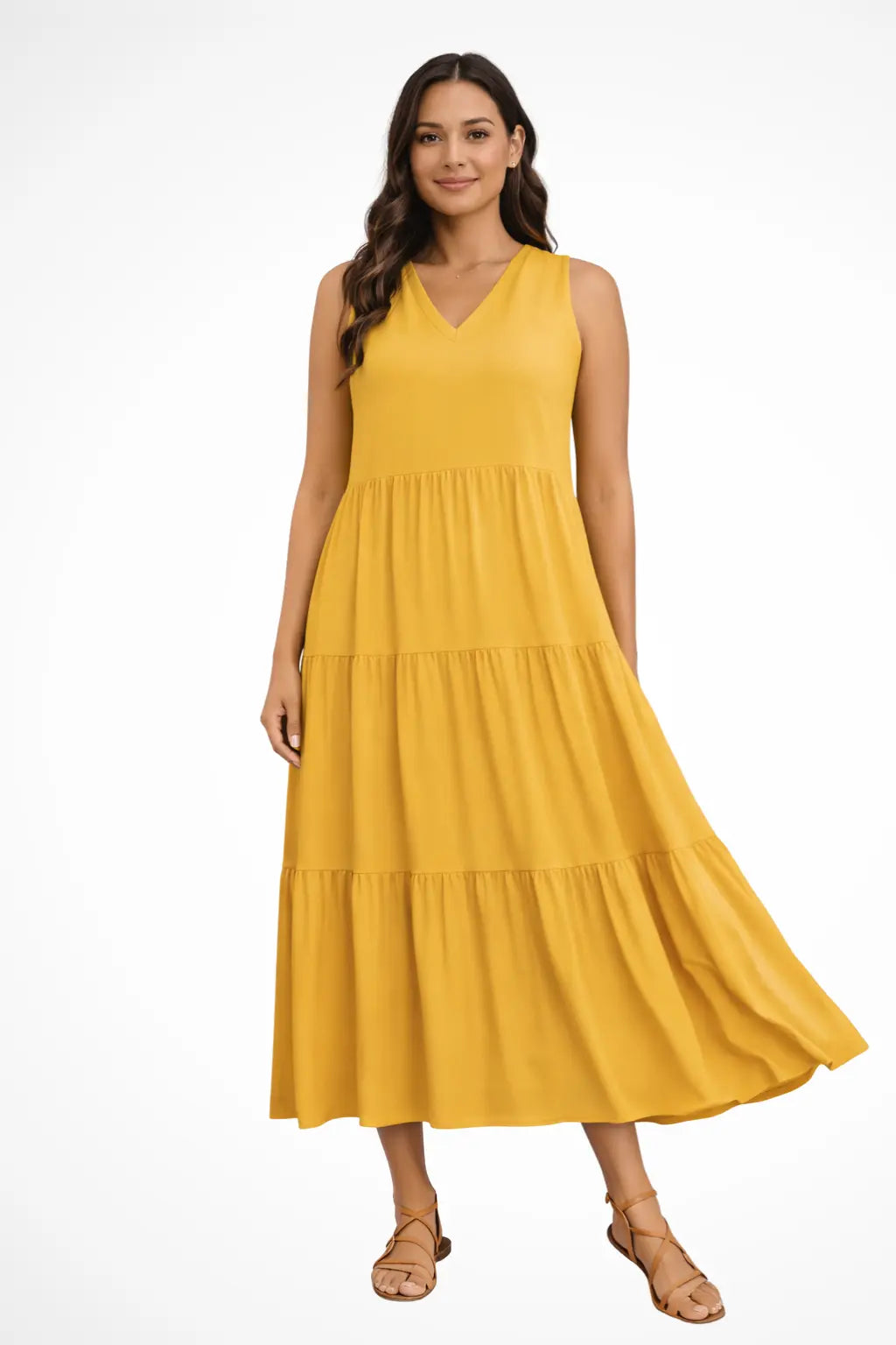 Florence | Women’s Sleeveless Tiered Maxi Summer Dress TARHUS