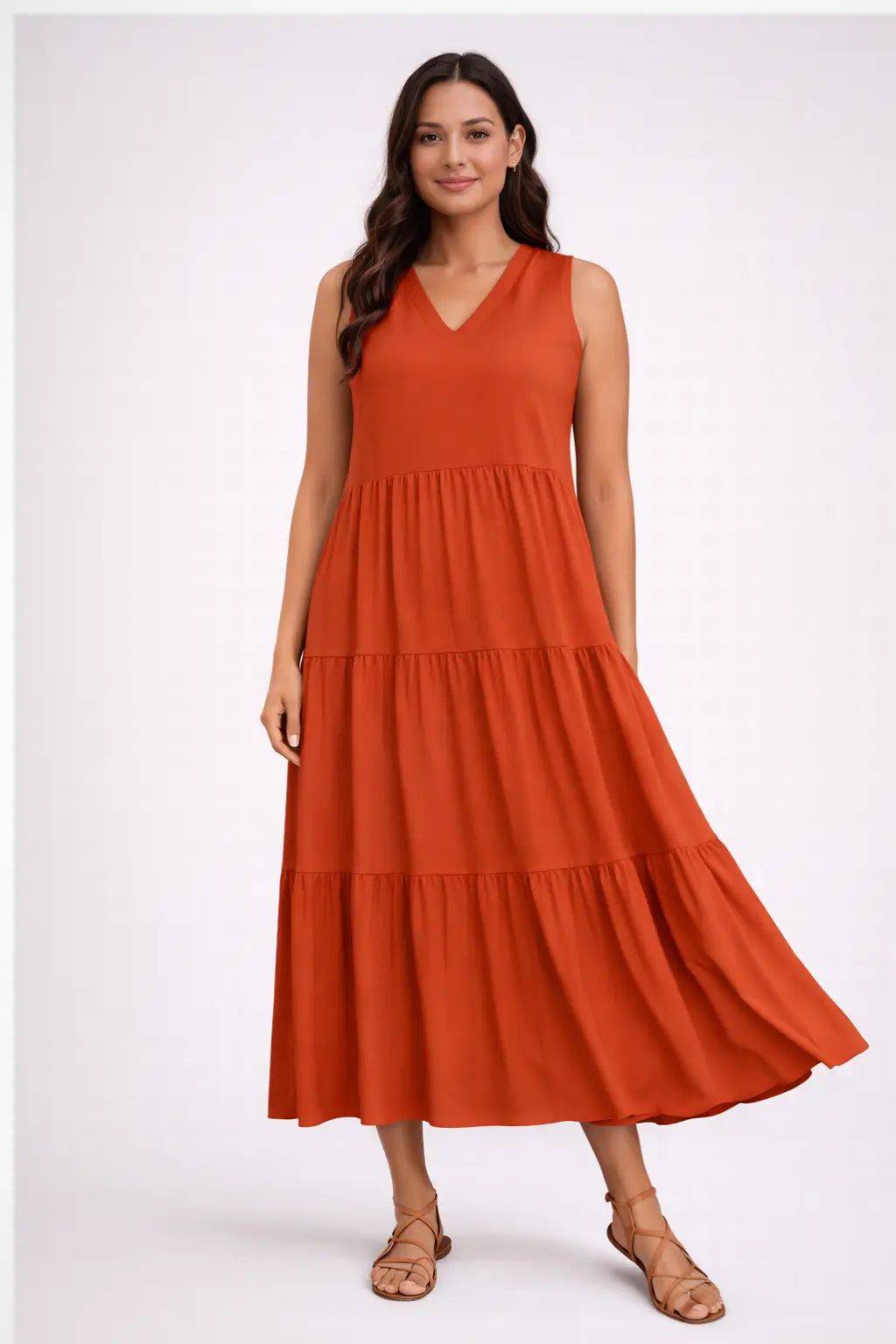 Florence | Women’s Sleeveless Tiered Maxi Summer Dress TARHUS