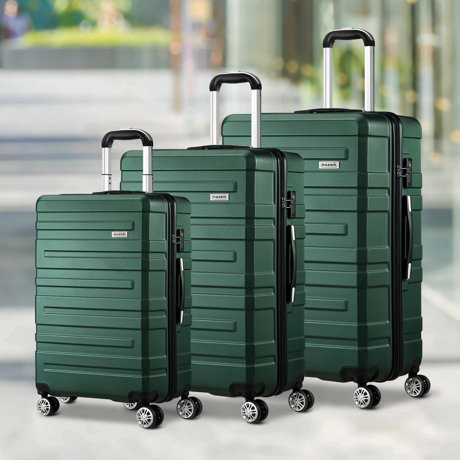 Mazam | 3-Piece Luggage Set – Hard Shell Spinner Suitcases with TSA Lock TARHUS  Outdoor & Survival