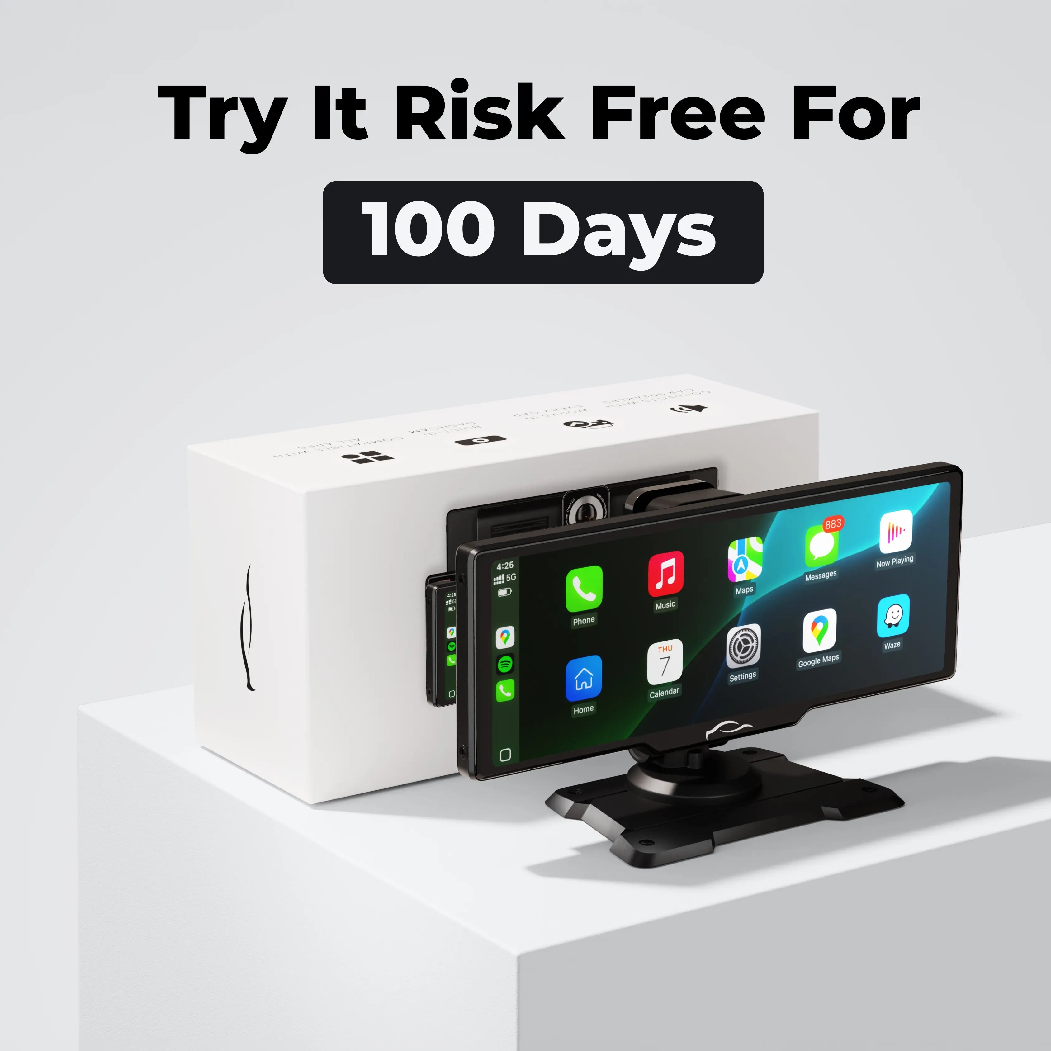 CarTablet Pro | Wireless Apple CarPlay & Android Auto Screen for Any Car TARHUS  Car, Motorcycle & Bicycle