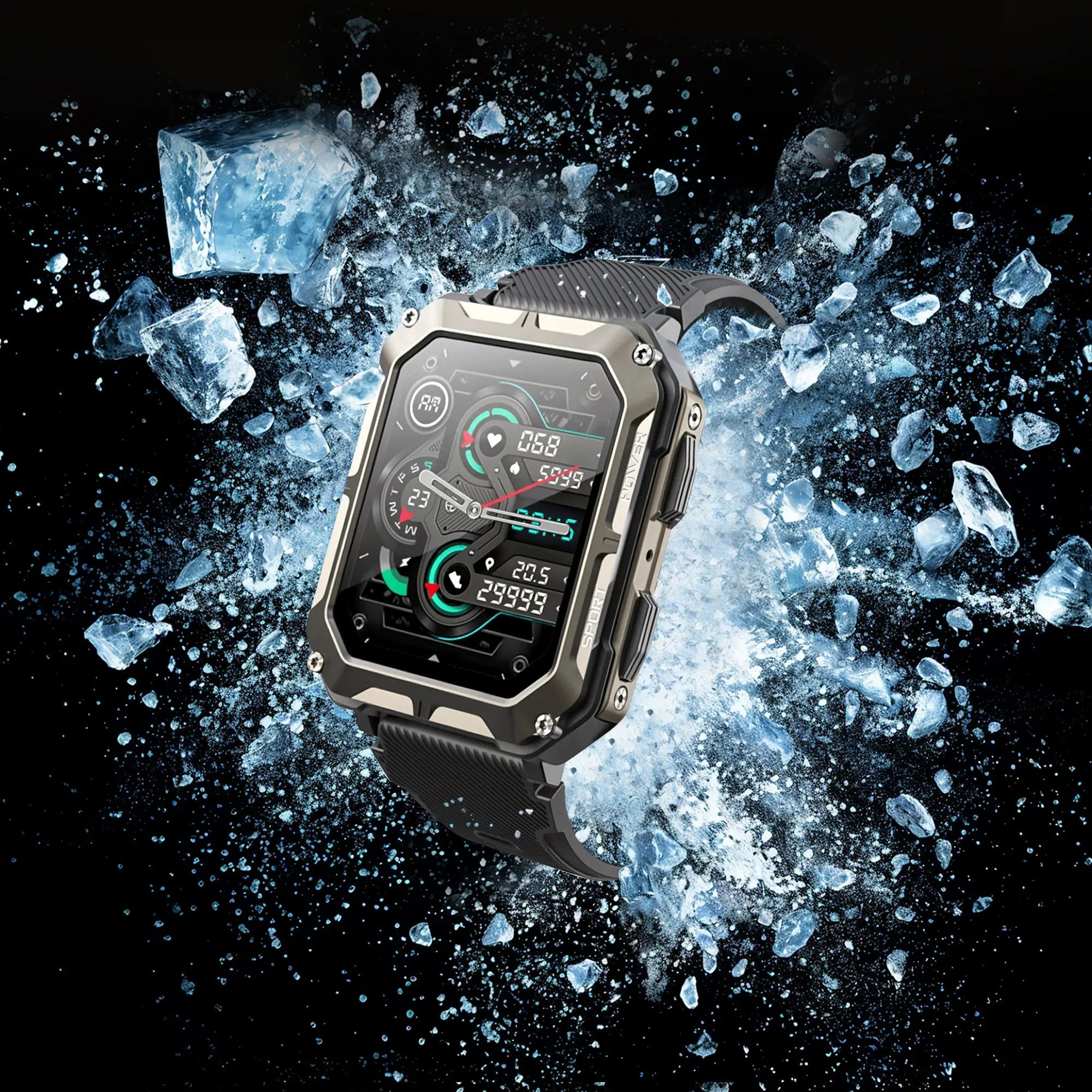 Indestructible Smartwatch – Waterproof Fitness Watch with All-Terrain Durability | Outdoor & Sports Ready - TARHUS