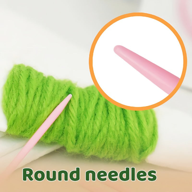 StitchJoy | DIY Embroidery Doll Set – Kids Craft Kit with Safe Tools & Colorful Yarn TARHUS  Children's Toys