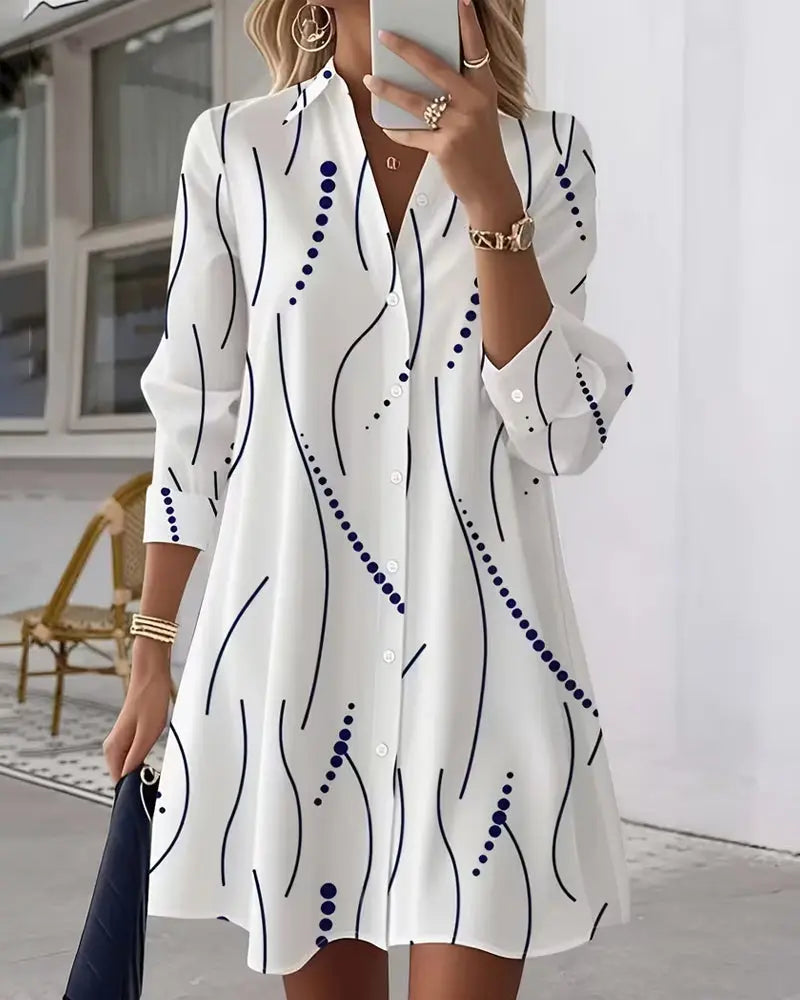 Claudia | Elegant Printed Shirt Dress TARHUS  Dresses