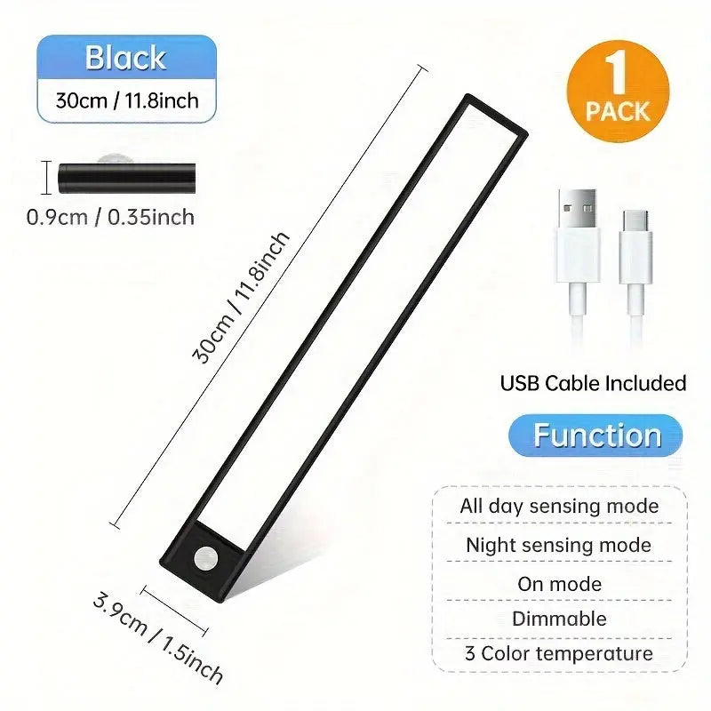 Rechargeable Motion Sensor LED Light Strip – USB-Powered Night Light - TARHUS