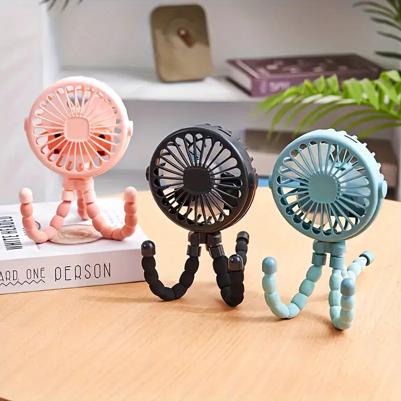 Portable USB Rechargeable Octopus Fan – Flexible Handheld Electric Mini Fan for Desk TARHUS  Electronics & Gadgets