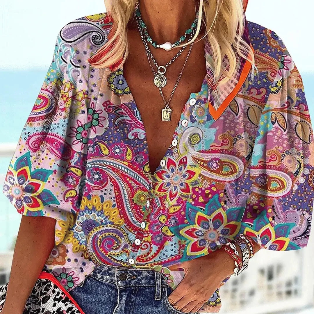 Alana™ | Elegant Printed Shirt - TARHUS