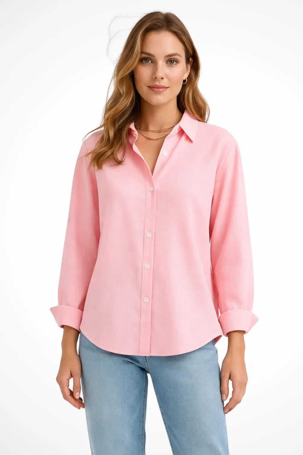 Darcy | Women Relaxed Fit Long Sleeve Collared Button Down Shirt TARHUS