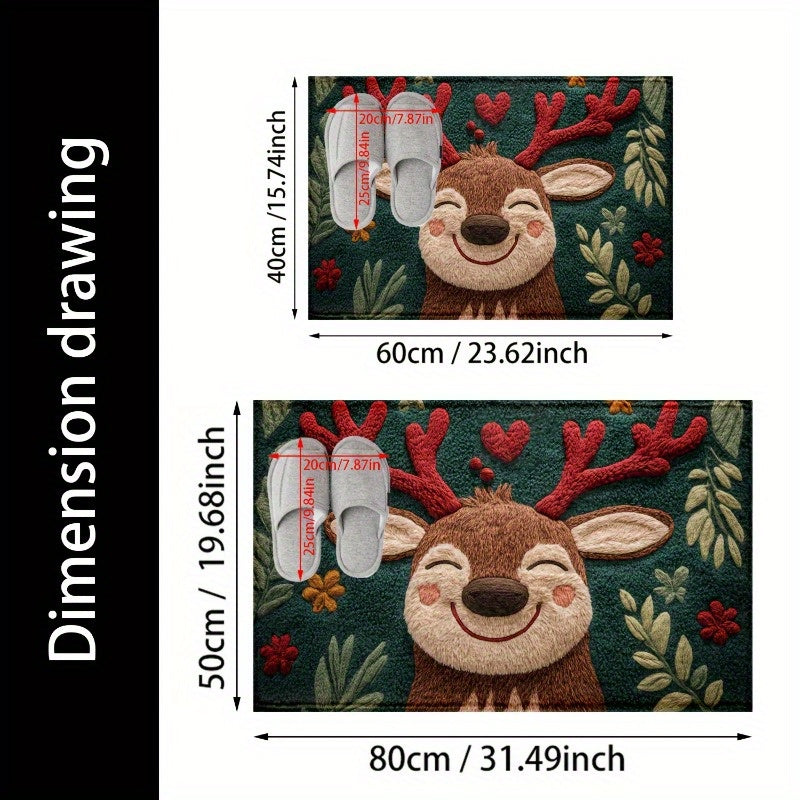 Christmas Reindeer Door Mat – Soft, Durable & Festive | MerryStep TARHUS  Christmas